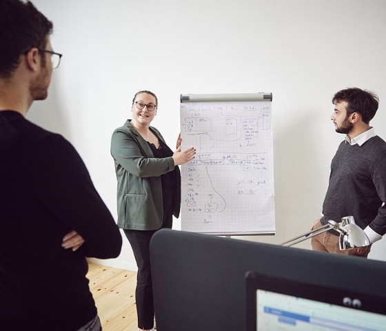 Präsentation im Büro Berlin