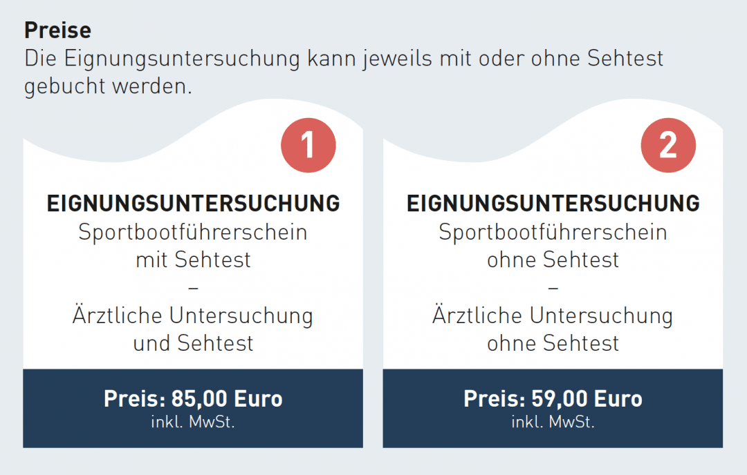 Preis Sportbootführerschein Untersuchung